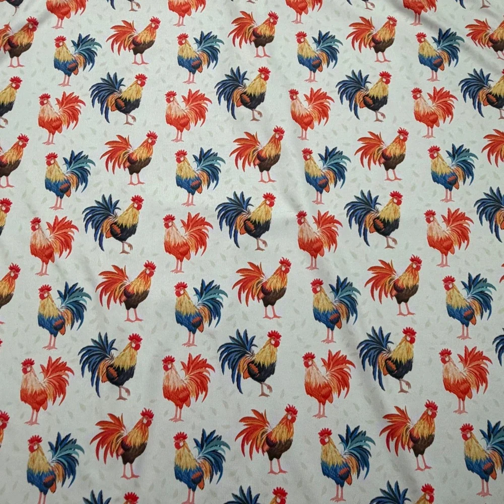 Waggle Golf Polo Shirt Mens 2XL White Rooster "Feeling Cocky" Print Performance - Picture 7 of 8